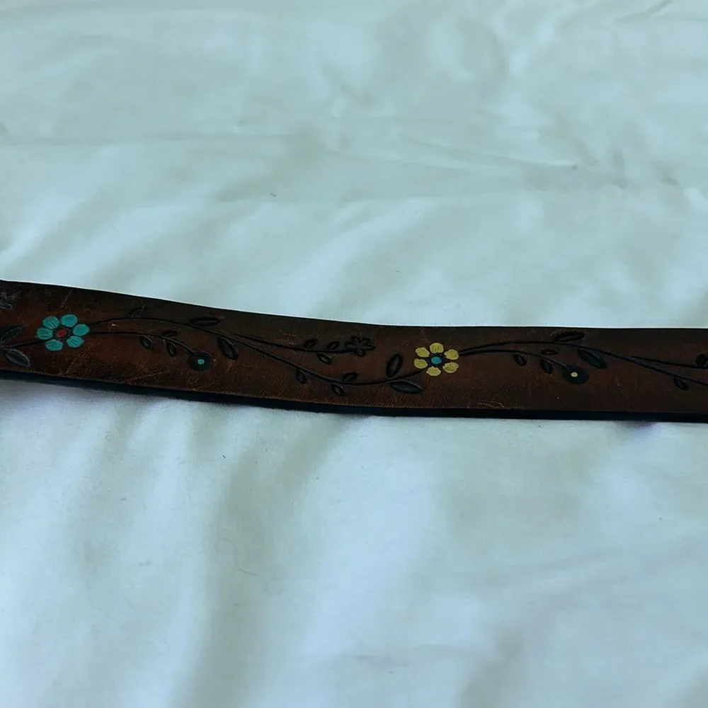 Vintage 1970’s Brown Leather Belt - Picture 5 of 5